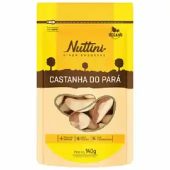 Castanha do pará nuttini inteira 140g