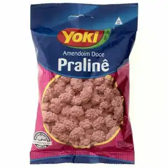 Supermercados Andreazza Amendoim doce yoki pralinê pacote 150g oferta