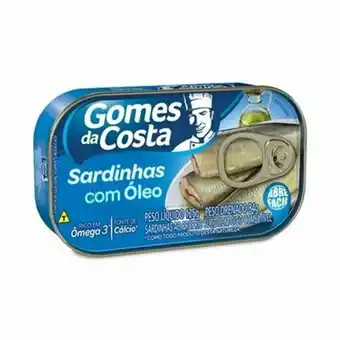 Supermercados Andreazza Sardinha gomes da costa com óleo lata 125g oferta