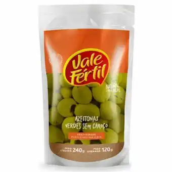 Supermercados Andreazza Azeitona verde vale fértil sem caroço sachê 120g oferta