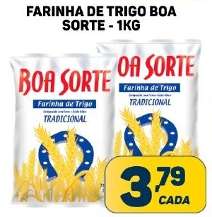 Dom Atacadista FARINHA DE TRIGO BOA SORTE - 1KG oferta