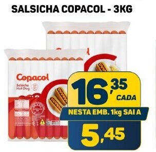 Dom Atacadista SALSICHA COPACOL - 3KG oferta