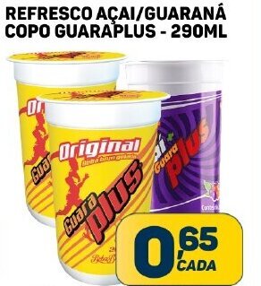Dom Atacadista REFRESCO AÇAI/GUARANÁ COPO GUARAPLUS - 290ML oferta