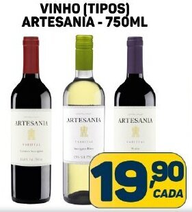 Dom Atacadista VINHO (TIPOS) ARTESANIA - 750ML oferta