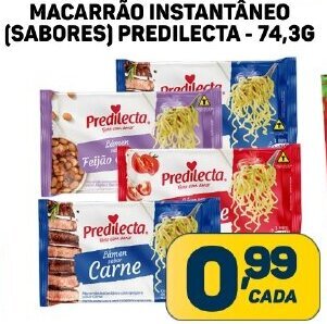 Dom Atacadista MACARRÃO INSTANTÂNEO (SABORES) PREDILECTA - 74,3G oferta