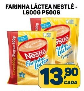 Dom Atacadista FARINHA LÁCTEA NESTLÉ - L600G P500G oferta