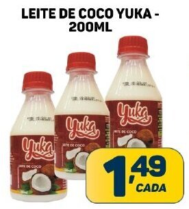 Dom Atacadista LEITE DE COCO YUKA - 200ML oferta