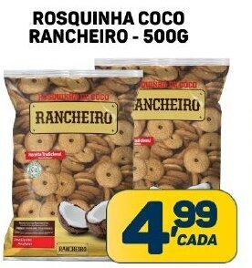 Dom Atacadista ROSQUINHA COCO RANCHEIRO - 500G oferta