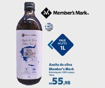 Sam's Club Azeite de oliva Member's Mark Extravirgem, 100% grego, 1 litro oferta