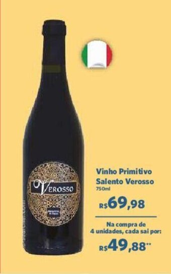 Sam's Club Vinho Primitivo Salento Verosso 750ml oferta
