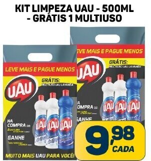 Dom Atacadista KIT LIMPEZA UAU - 500ML - GRATIS 1 MULTIUSO oferta