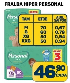 Dom Atacadista FRALDA HIPER PERSONAL oferta