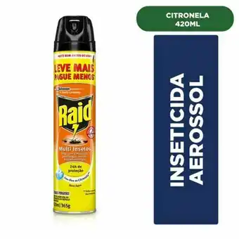 Inseticida raid multi insetos citronela oferta 420ml