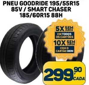 PNEU GOODRIDE 195/55R15 85V / SMART CHASER 185/60R15 88H