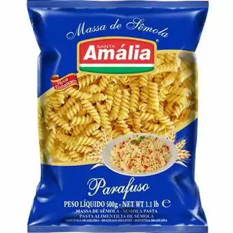 Macarrão parafuso santa amália sêmola pacote 500g