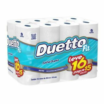 Papel higiênico duetto neutro fd l16p15 30mt