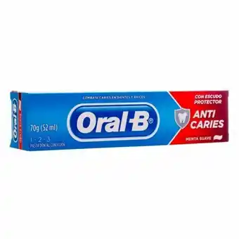 Creme dental oral-b anti caries menta suave 70g