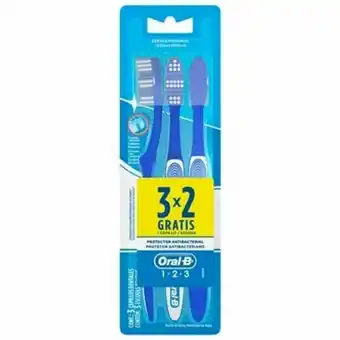 Escova dental oral b média 1 2 3 embalagem leve 3un pague 2un