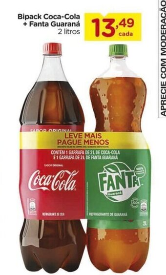Carrefour Bipack Coca Cola + Fanta Guaraná 2 litros oferta