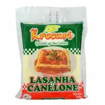 Massa para lasanha e caneloni krocari pacote 500g