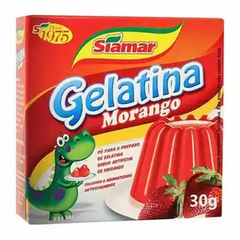 Gelatina em pó siamar morango 30g