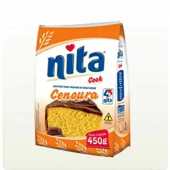 Mistura para bolo nita cook cenoura pacote 450g