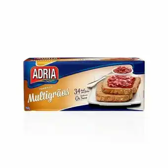 Torrada tradicional multigrãos adria pacote 160g
