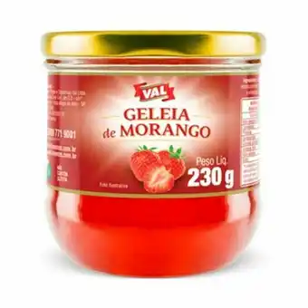 Geléia de morango val vidro 230g