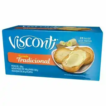 Tome Leve Torrada tradicional visconti embalagem 120g oferta