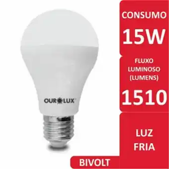Tome Leve Lâmpada ourolux led 6500k 15w bivolt embalagem 1 un oferta