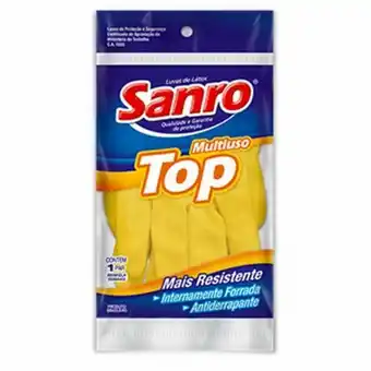 Luva borracha sanro top forrada grande