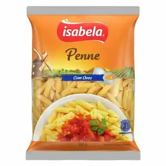 Super Apolo Macarrão penne com ovos isabela embalagem 500g oferta