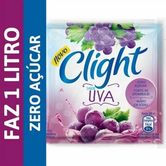 Refresco em pó clight uva 8g