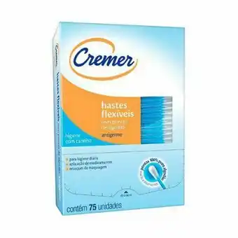 Hastes flexíveis cremer embalagem 75 un