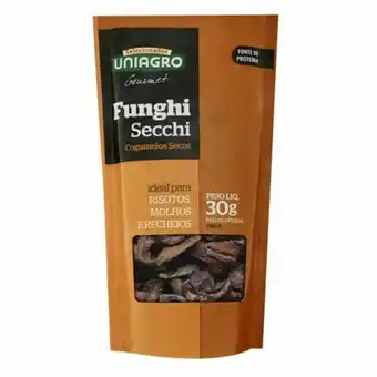 Cogumelo seco uniagro funghi secchi embalagem 30g