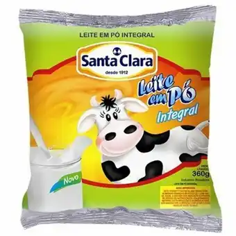 Leite em pó integral santa clara embalagem 360g