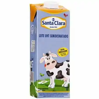 Leite longa vida uht semidesnatado santa clara com tampa caixa 1l