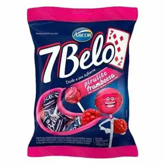 Pirulito 7 belo framboesa 120g