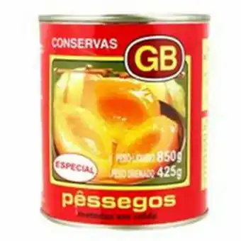Super Apolo Pêssego em calda gb especial lata 425g oferta