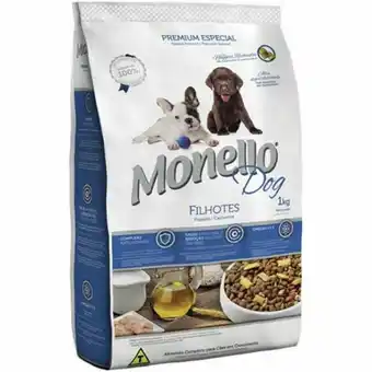 Ração para cães monello dog filhotes pacote 1kg