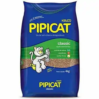Areia higiênica para gatos kelco pipicat classic pacote 4kg