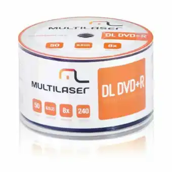 Dvd-r 8,5gb c/50 dual layer imprimivel dv047