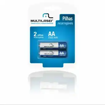 Pilha recarregavel c/2 aa 2500mah cb053