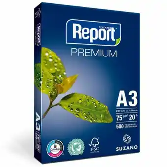 Papel branco a3 75g report 500f.(297x420)