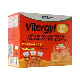 Drogaria Santa Marta Vitergyl c 1g laranja 3x10 comprimidos efervescente oferta