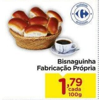 Carrefour Bisnaguinha Fabricação Própria cada 100g oferta