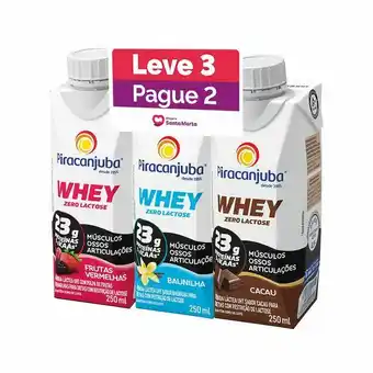 Piracanjuba zero whey diversos 250ml lv3 pg2