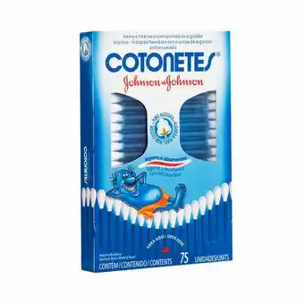 Hastes johnson's cotonetes caixa com 75 unidades