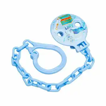 Prendedor de chupeta lolly tip com corrente cor azul ref. 7071