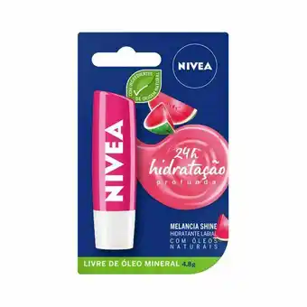 Drogaria Santa Marta Protetor labial nivea melância shine 4,8g oferta